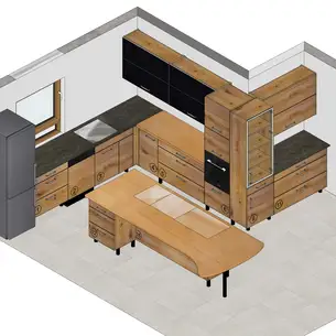 Perspektive des Programms für die Elsbeerenküche 