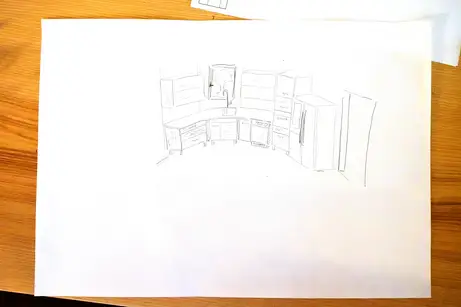 Massivholzküche in der Jurte