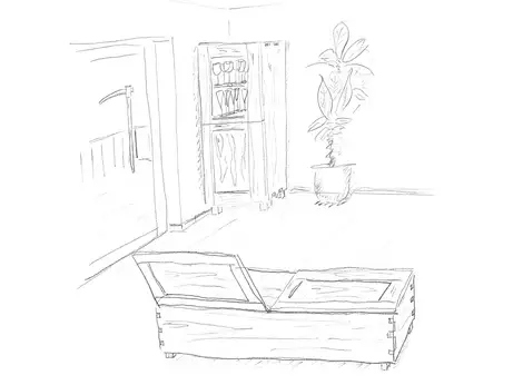 Der Sarg könnte auch noch viele Jahre als Bar- oder Geschirrschrank sinnvolle Dienste leisten