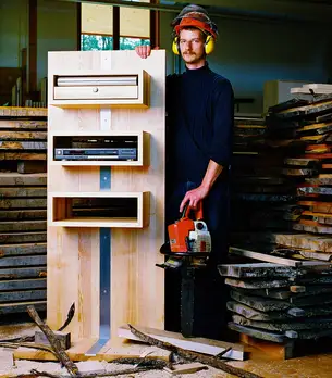 Hifi-Turm aus Esche als Gesellenstück