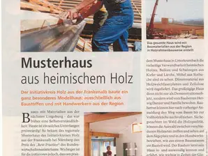 Zeitungsartikel über nachhaltigen Holzbau Zeitungsartikel über nachhaltigen Holzbau