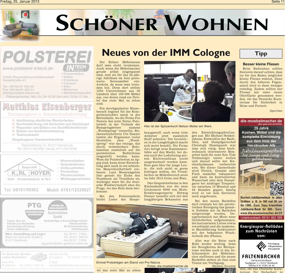 ProNatura auf der Möbelmesse in Köln 