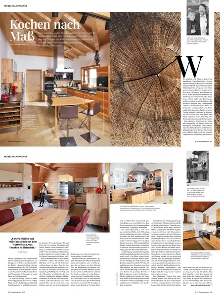 Empfehlung für die Massivholzküchen der Möbelmacher im FEINSCHMECKER 6/25