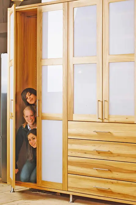 Kleiderschrank Massivholz Rüster