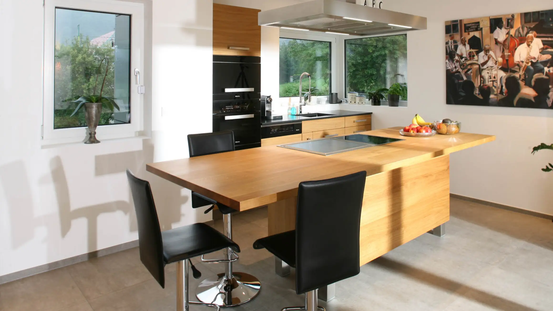 Massivholzküche in der Eiche der Hersbrucker Alb 