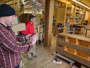 Fotografieren des Schallplattenschrankes 