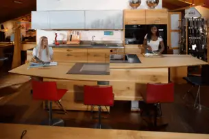 Die komplett höhenverstellbare Küche 