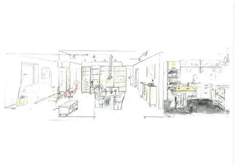 Entwurf des Penthauses in Lauf an der Pegnitz 