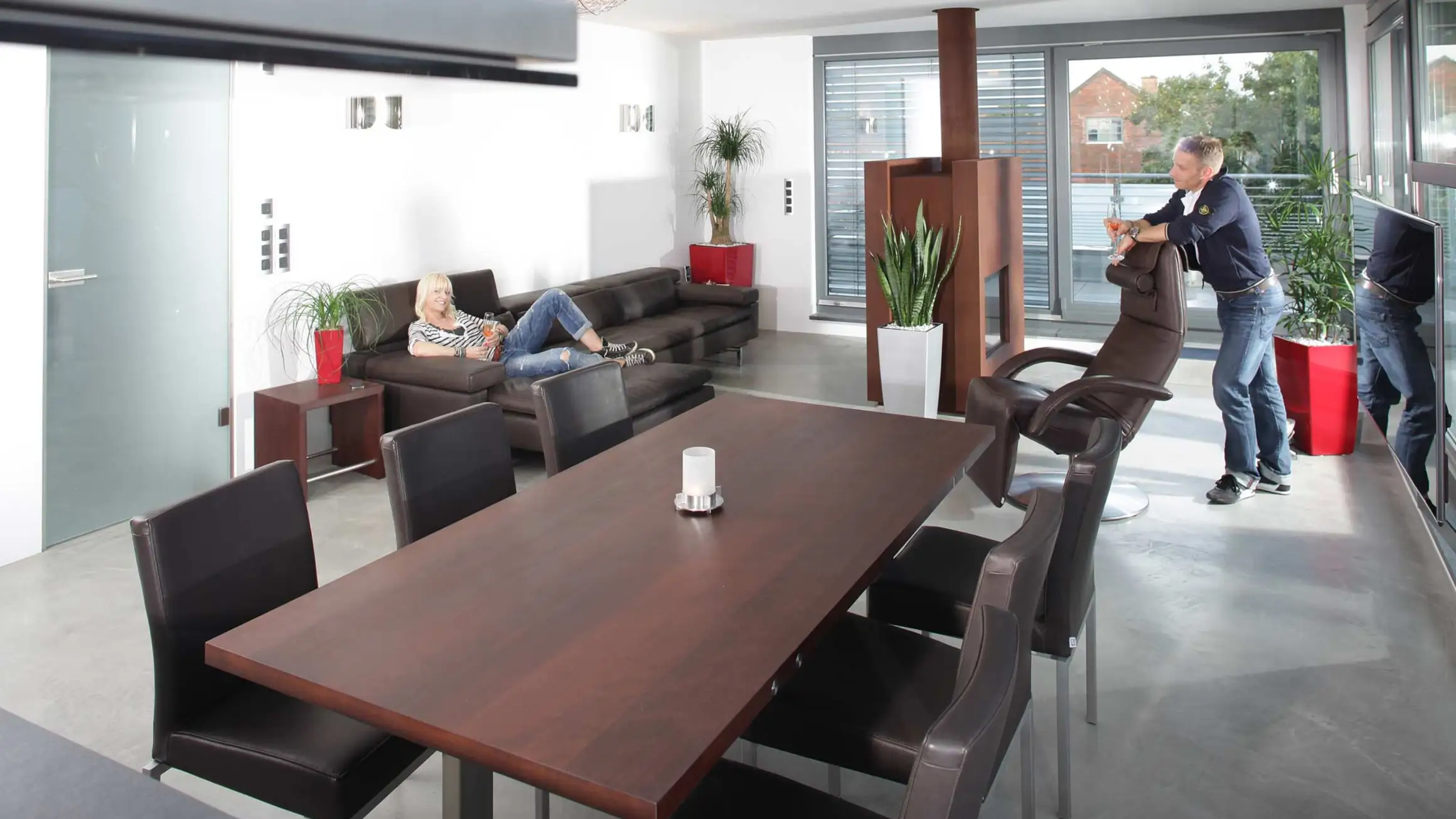 Wohnzimmer aus Massivholz Thermobuche Wohnzimmer aus Massivholz Thermobuche