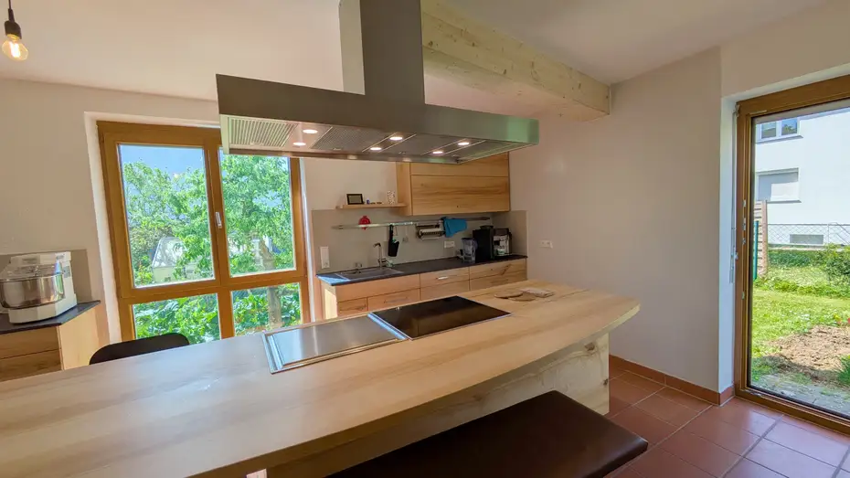 Buchenmassivholzküche in Waiblingen 