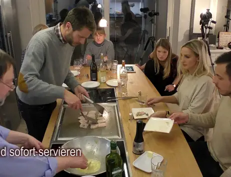 Kombikochfeld mit Wok und Tepan Yaki 