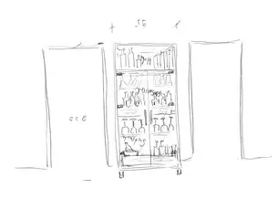 Entwurf Barschrank Massivholz2