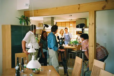 Dreharbeiten des Bayerischen Fernsehens im regionalen Musterhaus Dreharbeiten des Bayerischen Fernsehens im regionalen Musterhaus
