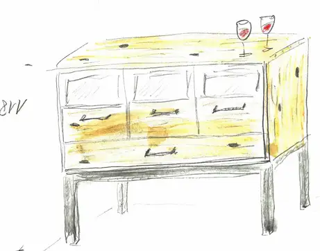 Schallplattenmöbel im Industial Style mit Platz für CDs und DVDs