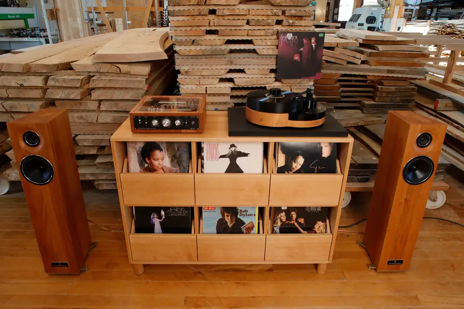 Schubladenschrank für Schallplatten 