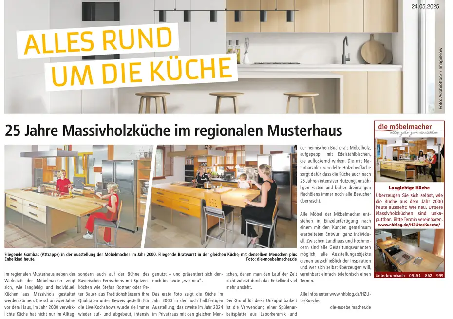 Regionales Musterhaus in der Zeitung 
