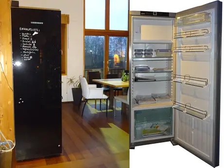 Miele Kühlschrank mit schwarzem Glas 
