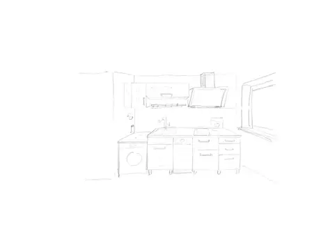 Edelstahlarbeitsplatte auf Eschen-Massivholzküche 