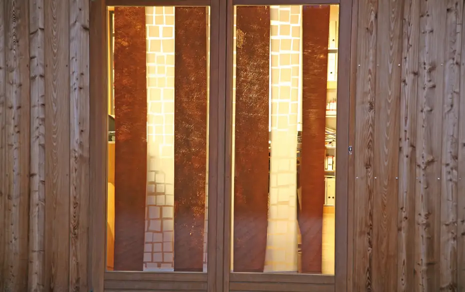 Vertikalanlage mit Rindentuch 