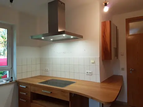 raffinierte Kochinsel geht um die Ecke 