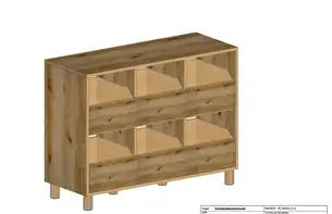 technische Perspektive des Schallplatten-Sideboards