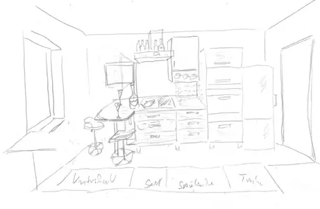 Erster Entwurf Massivholzküche