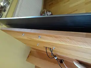 TV-Rollschrank in Elsbeere