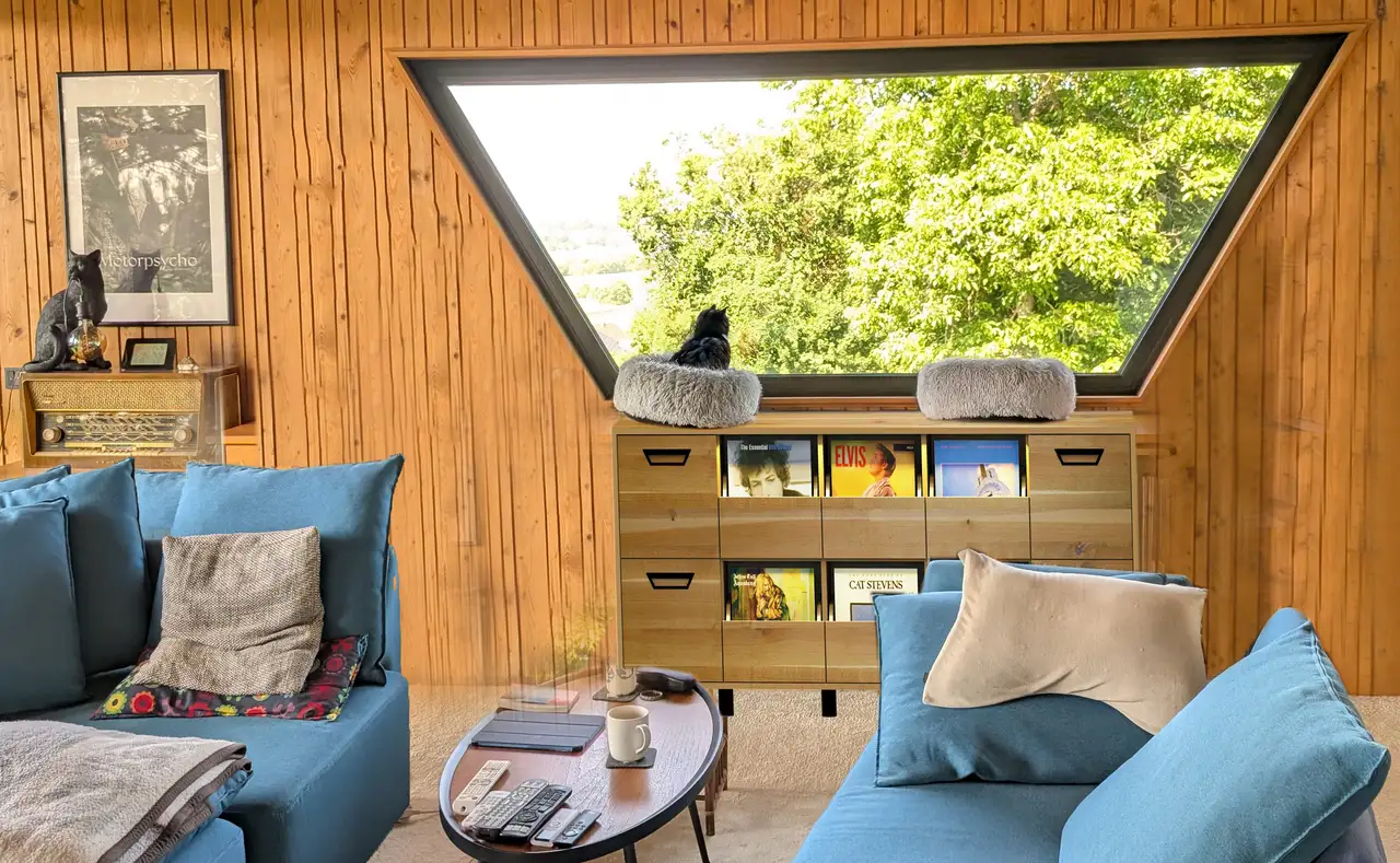 Schallplattenschrank in Eiche 