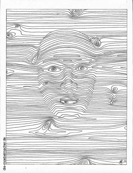 ZeichnungHolzgesicht